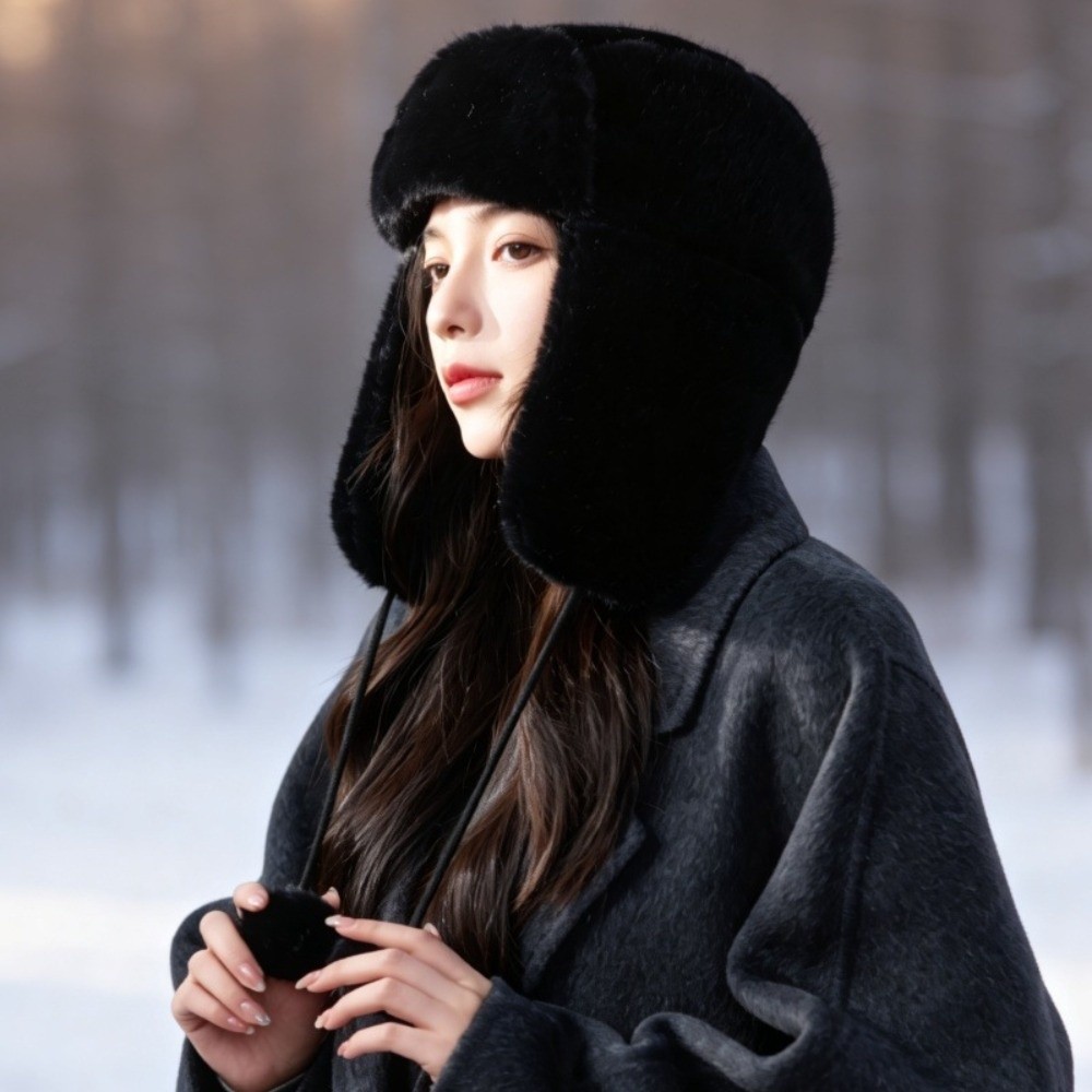 Trapper Hat Ear Flap - Chapeau chaud en polyester avec rabats