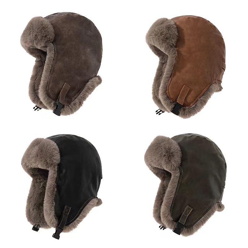 Trapper Hat Ear Flap - 1 pièce Chapeau d'hiver rétro en