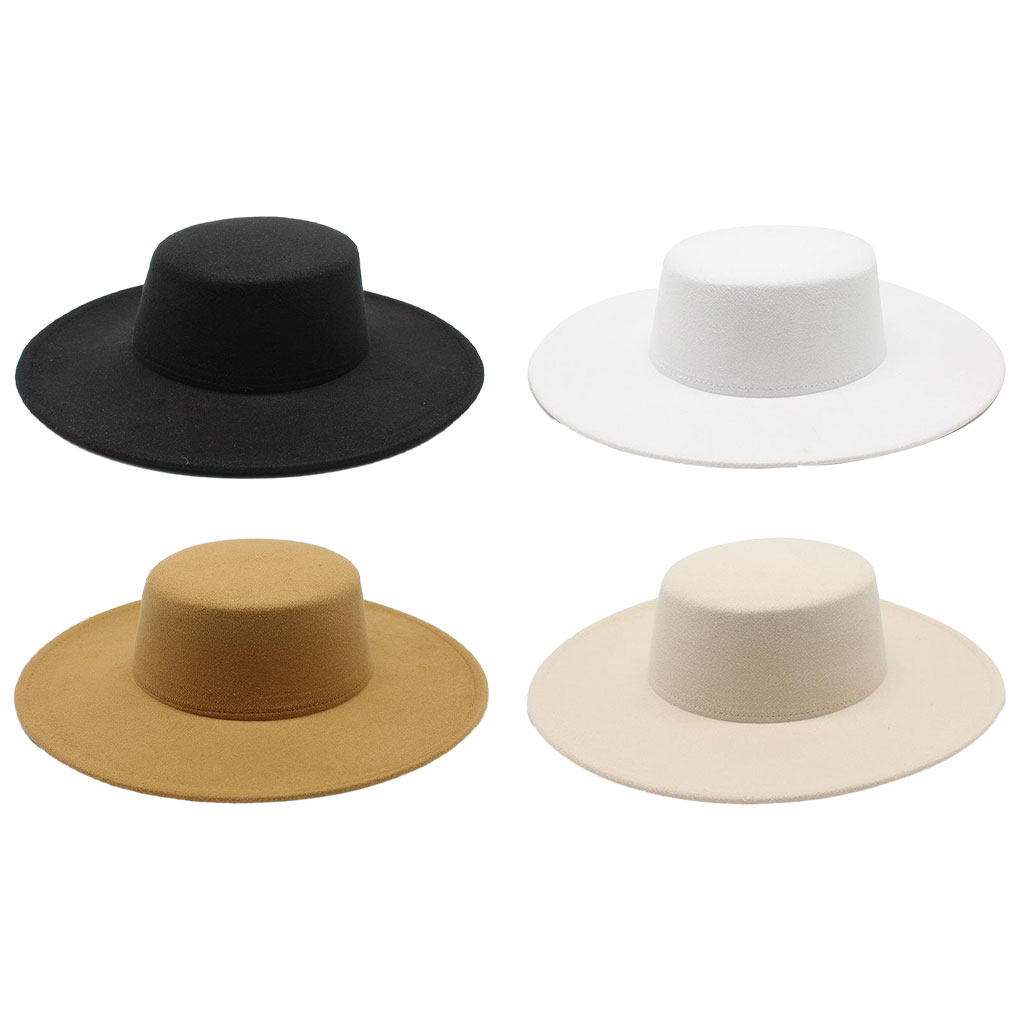 Fedora Hat Wool - Dames françaises Fedoras haut noeud papillon