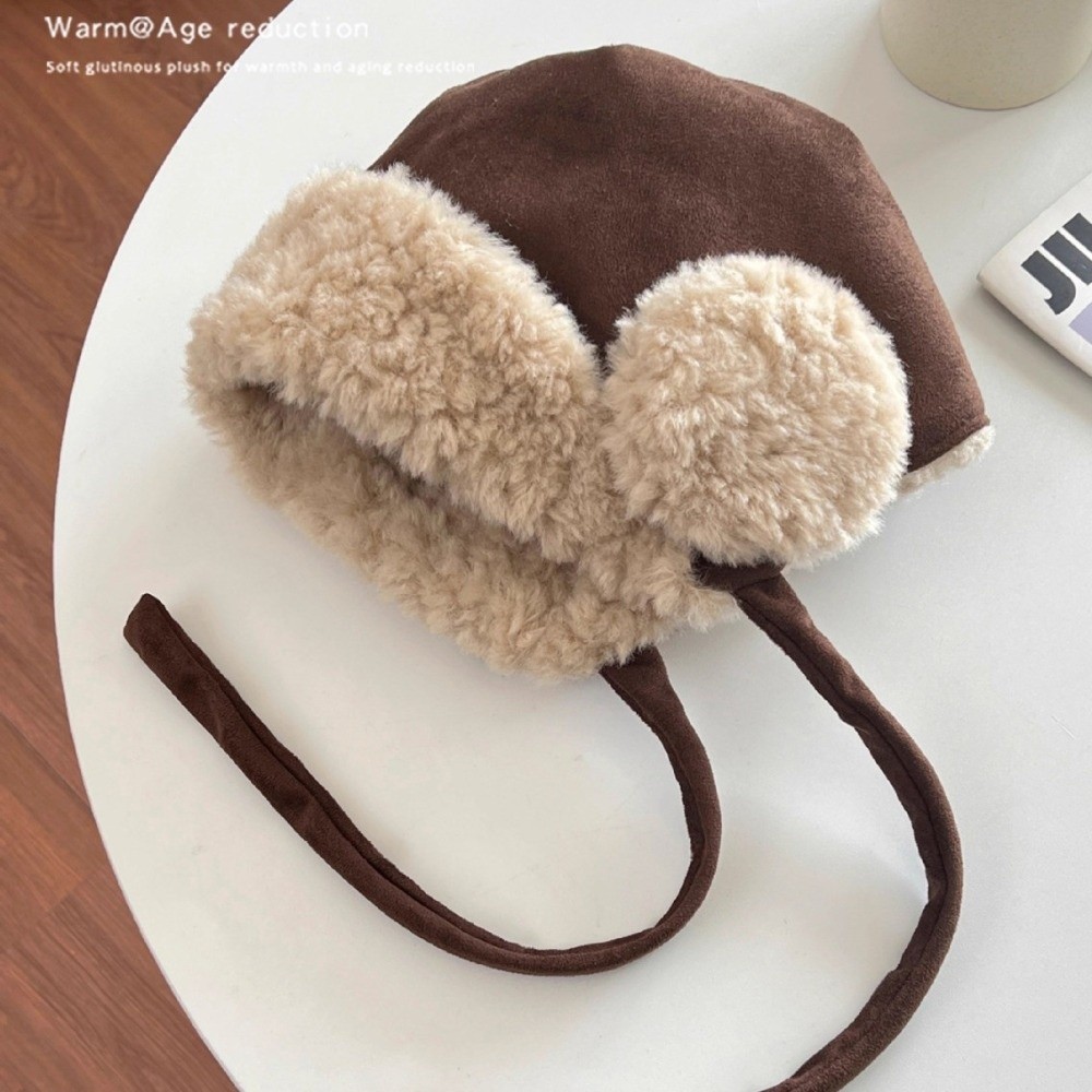 Trapper Hat Ear Flap - Chapeau de cycliste d'hiver vintage rétro,