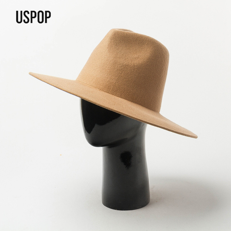 USPOP automne hiver mode plain - Fedora Hat Wool avis et prix