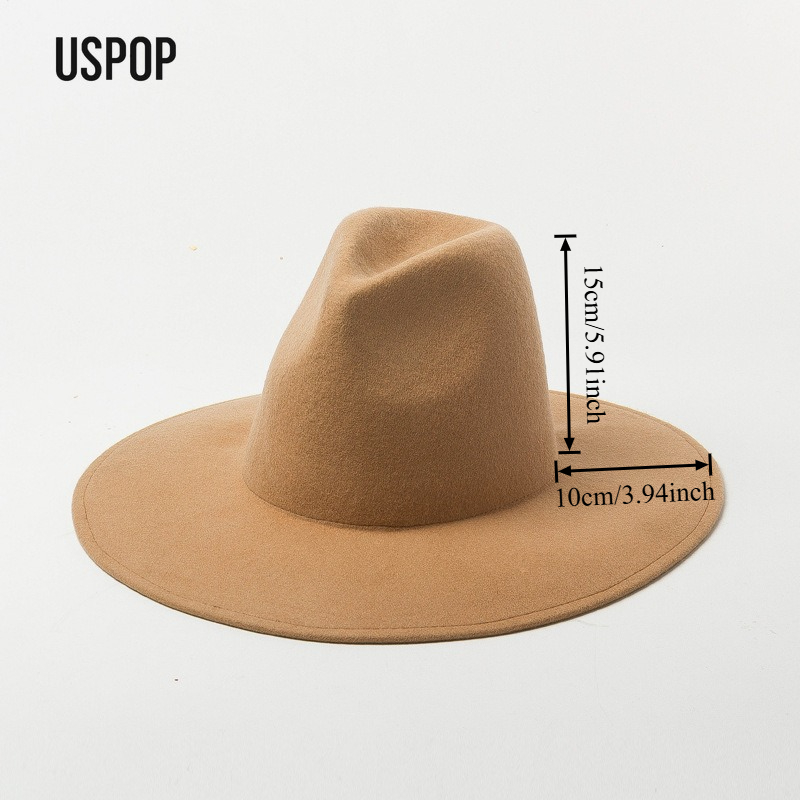 USPOP automne hiver mode plain - Fedora Hat Wool avis et prix